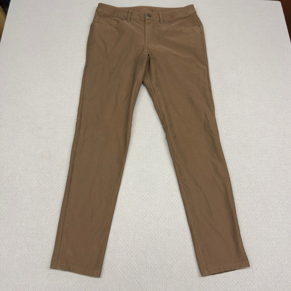 Lululemon Pants Mens 32x31 Brown Canvas ABC Utilitech Slim Fit Chino Athleisure